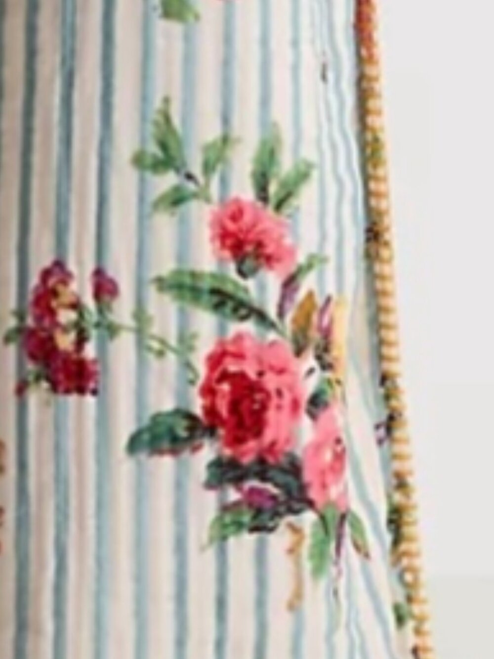NWT Anthropologie Gauze Cotton/Sherpa Floral Printed Throw Blanket - Picture 10 of 14